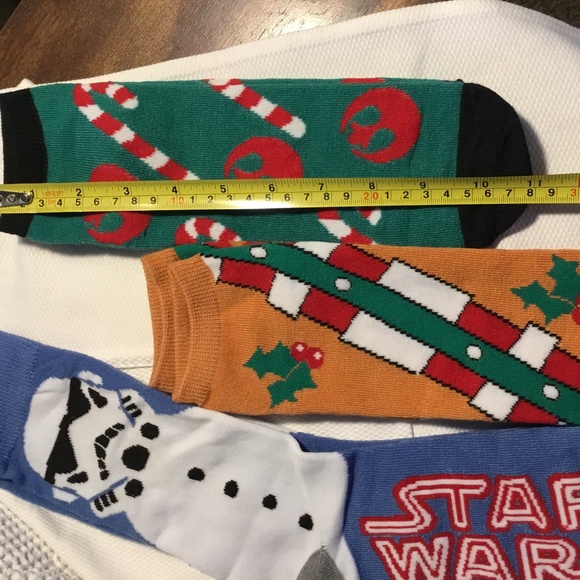 Star Wars Christmas Themed Socks | 2 Ankle | 1 Over-Calf | NWOT - Picture 3 of 8